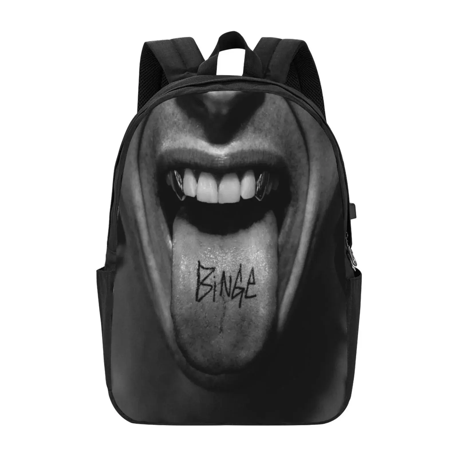 Machine Gun Kelly Backpack Fashion Travel Backpack Laptop Backpack 17 Inch External Usb Interface Headphone Line Interface
