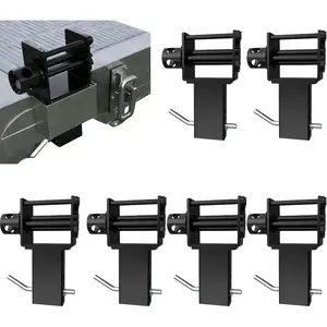 Trailer Stake Pocket Winch, 16200 LBS Capacity Heavy Duty Steel Trailer Winch with 4 Cotter Pin Holes, for Flatbed Trucks Winches, 6 Pack
