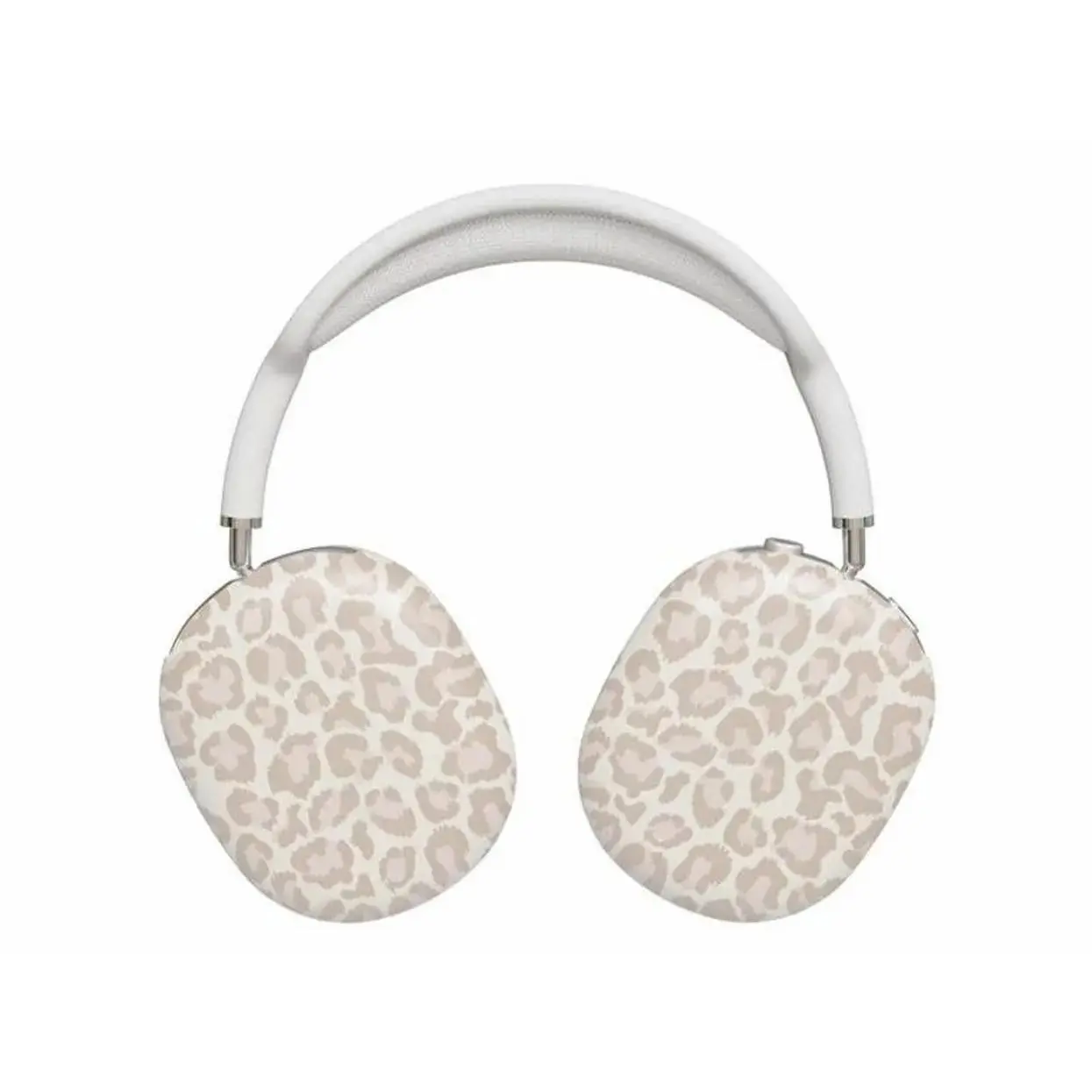 Cream Leopard Animal Digital Shell Headphone Case for AirPods Max - Luxury Slim Durable Audio Protection Cover, Compatible with AirPods Max, Clean Girl Niche Guard with Charging Accessibility