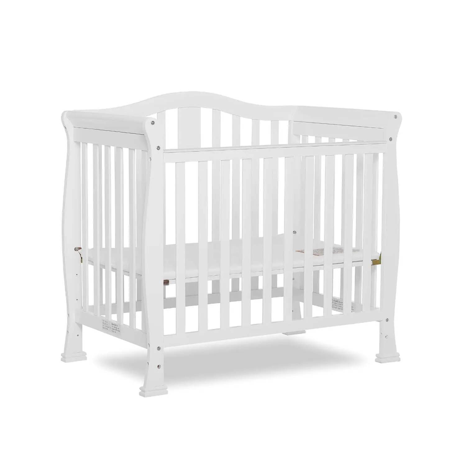 Dream On Me Addison 4-in-1 Convertible Mini Baby Crib in White, GreenGuard Gold & JPMA, Non-Toxic, Pinewood, Converts to Mini Daybed & Twin Bed, 1″ Mattress Pad, for Best for Small Nursery