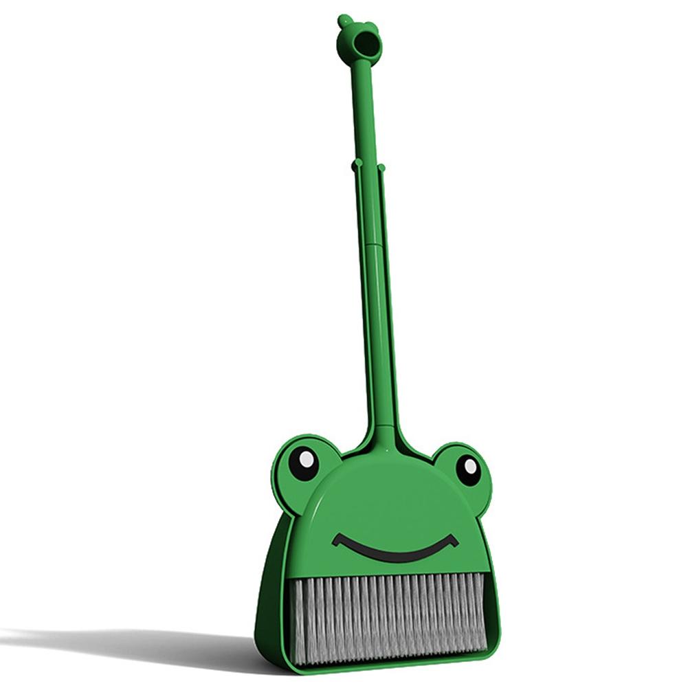 Mini Broom with Dustpan for Boys, Kids Small Cleaning Set Combo, Pretend Play Toy, Toddler Kitchen Dress Up, Frog, Play Kitchen Accessories, Cleaning Playset