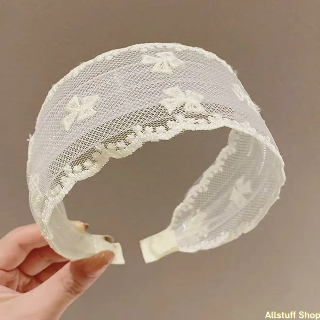 3pcs Lace Lace Mesh Lace Detailing Wide Edge Wide Band Hair Hoop French Elegant Style Women's Fluffy Appearance High Headtop Pressure Hair Clip Forest Style Countryside Style Versatile Hair Hoop Elastic Fashion Headbands