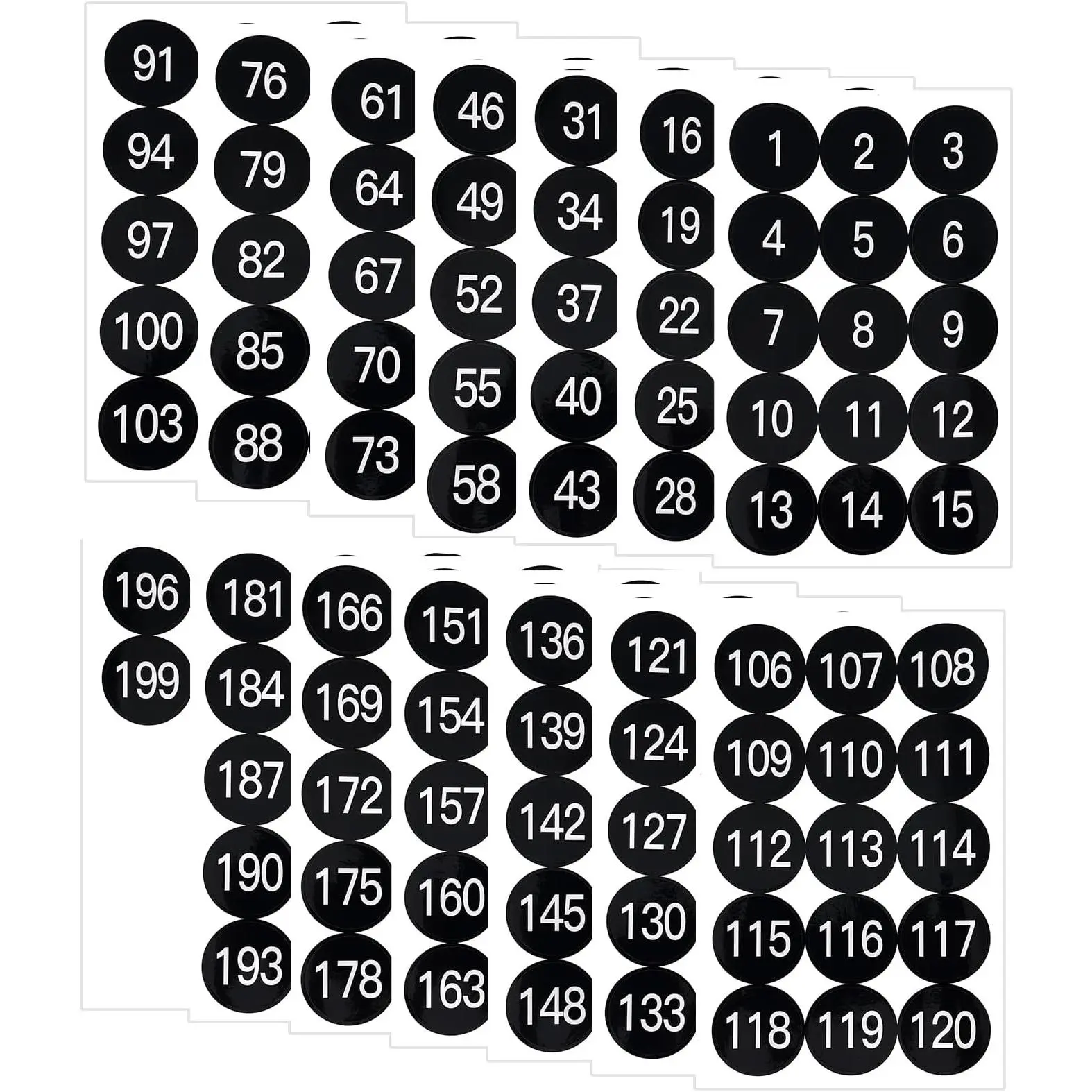 Black,1.5",2sets(1-200)