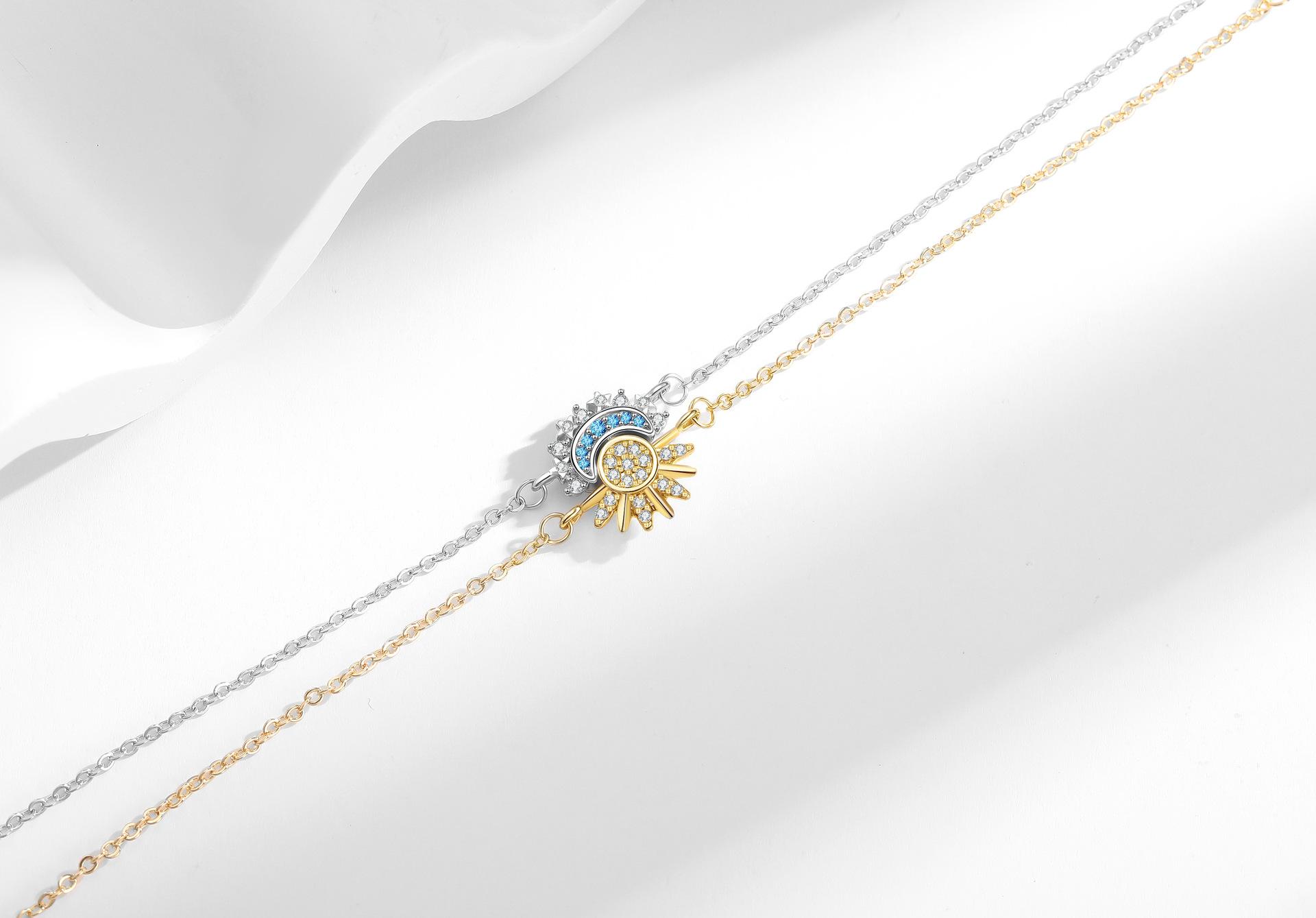 Sun & Moon Design Couple Bracelet Set, New Style Fashion Jewelry for Party, Daily Clothing Decor, Trendy gift for your girlfriend