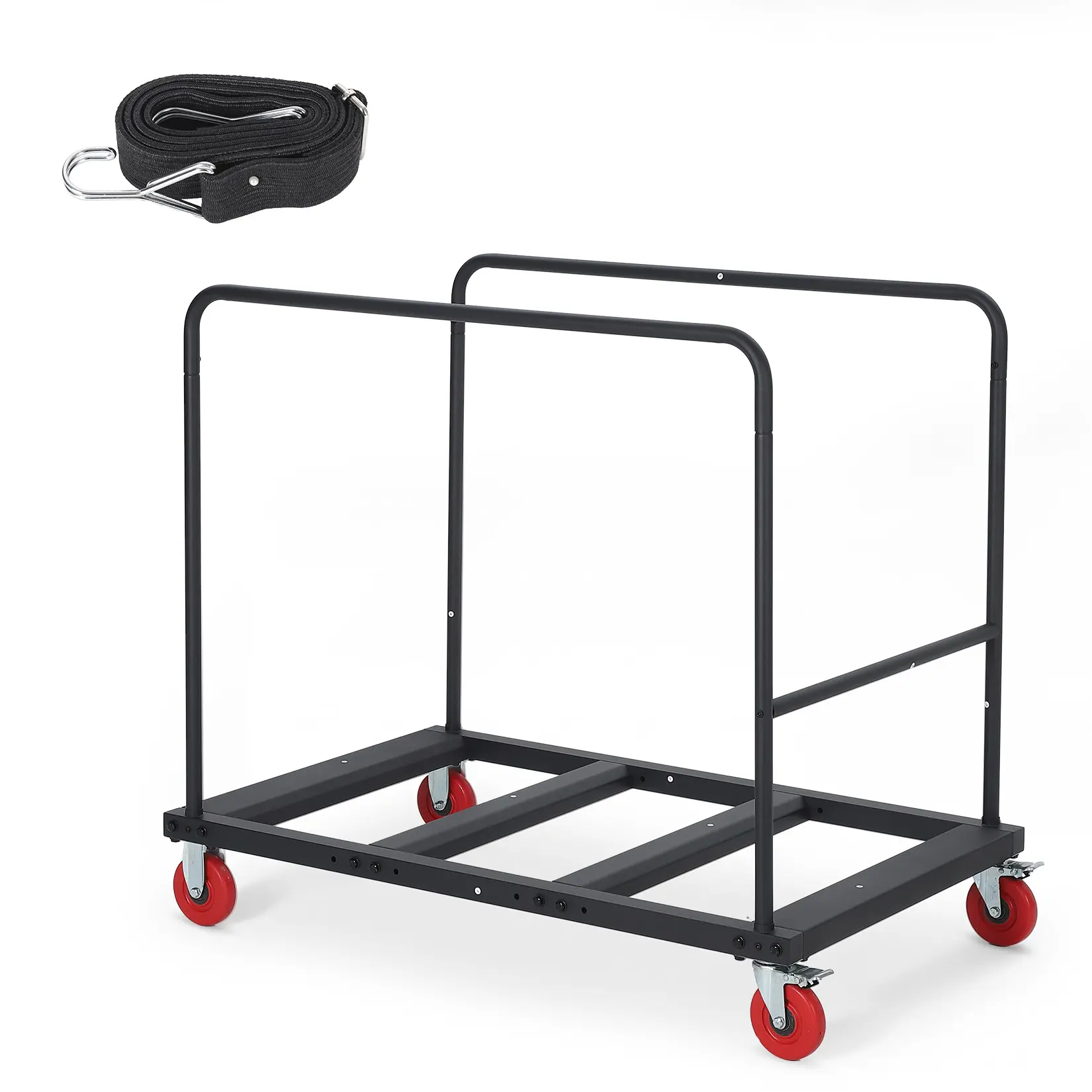 Heavy Duty Drywall Cart with 5 Inch Swivel Casters, 45.3×29.1×39.2in, Black Upright Foldable Cart with Brake Wheels, 1800 LBS Load Capacity for Sheetrock, Wood Planks & Warehouse Storage