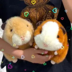 20CM Cute Guinea Pig Plush Toys Soft Stuffed Cartoon Simulation Animal Doll Lifelike Mouse Rats Toy Furry Pillow Home Decor Children's Easter Birthday Gift