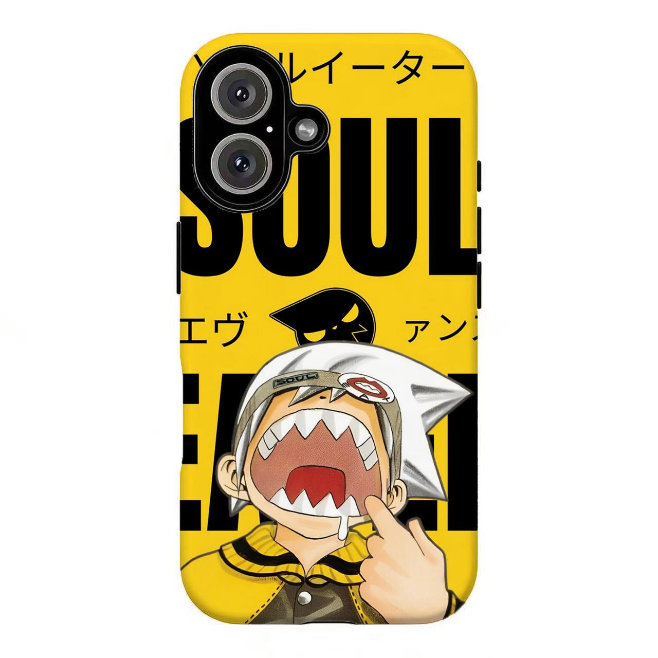 FL-S0ul Eat3r Anime Aesthetic Phone Case,Soul Evans & Maka Albarn Manga Cover For iPhone 11 12 13 14 15 16 17 Air Pro Max for Samsung S26 S25 S24 S23 S22 S21 Case,Gift for hei/him/fans