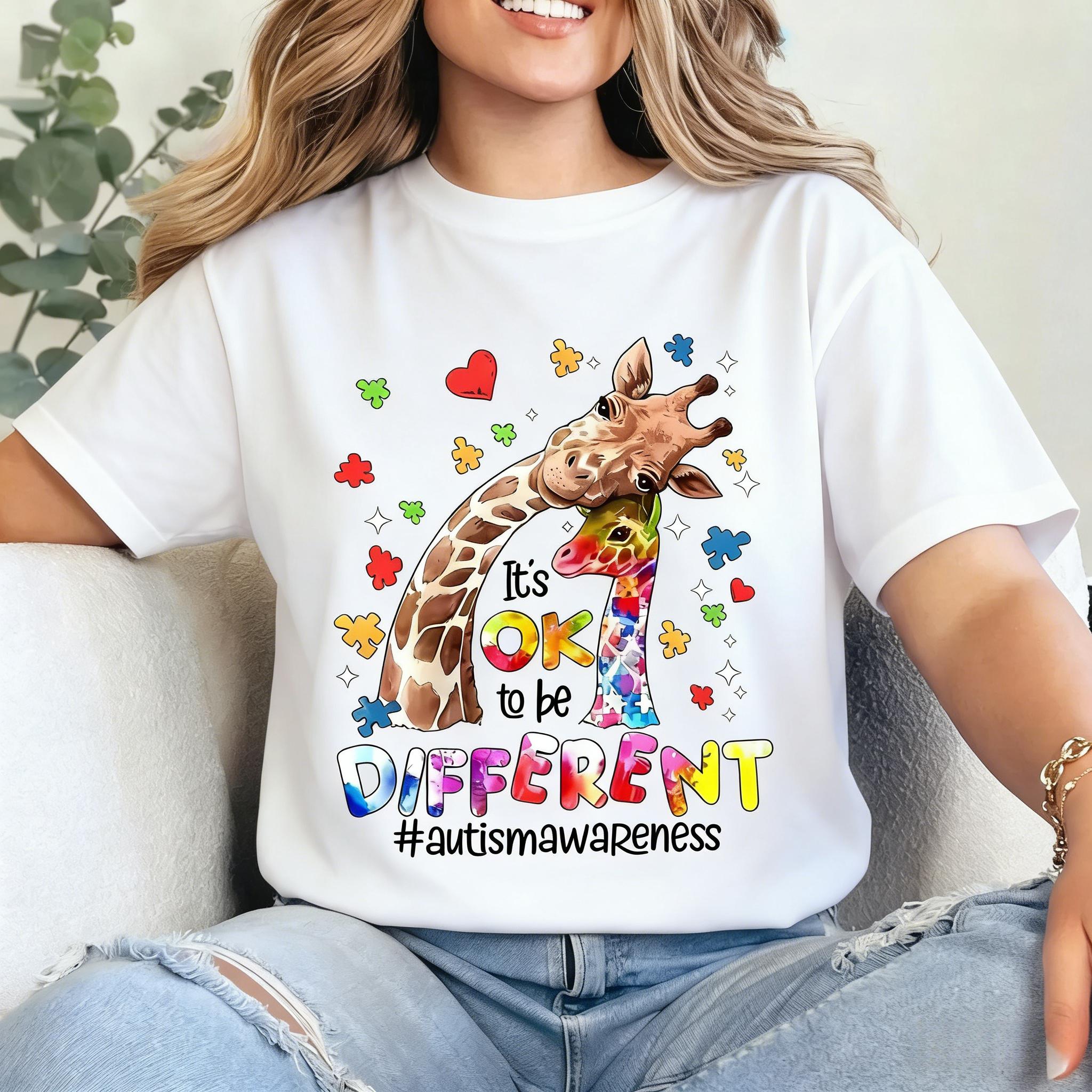 You can make unique T-shirts that reflect your individuality, puzzle pattern T-shirts, autism support gifts, unisex T-shirts, cute animal pattern T-shirts