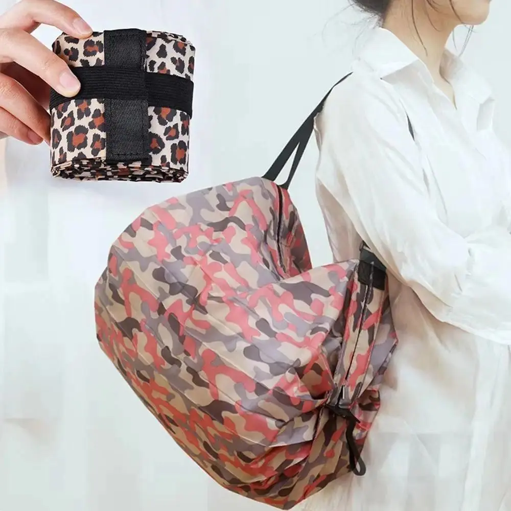 Eco-friendly Creative Folding Shopping Bag Reusable Waterproof Travel Shoulder Handbag Breathable Portable Beach Bag Travel