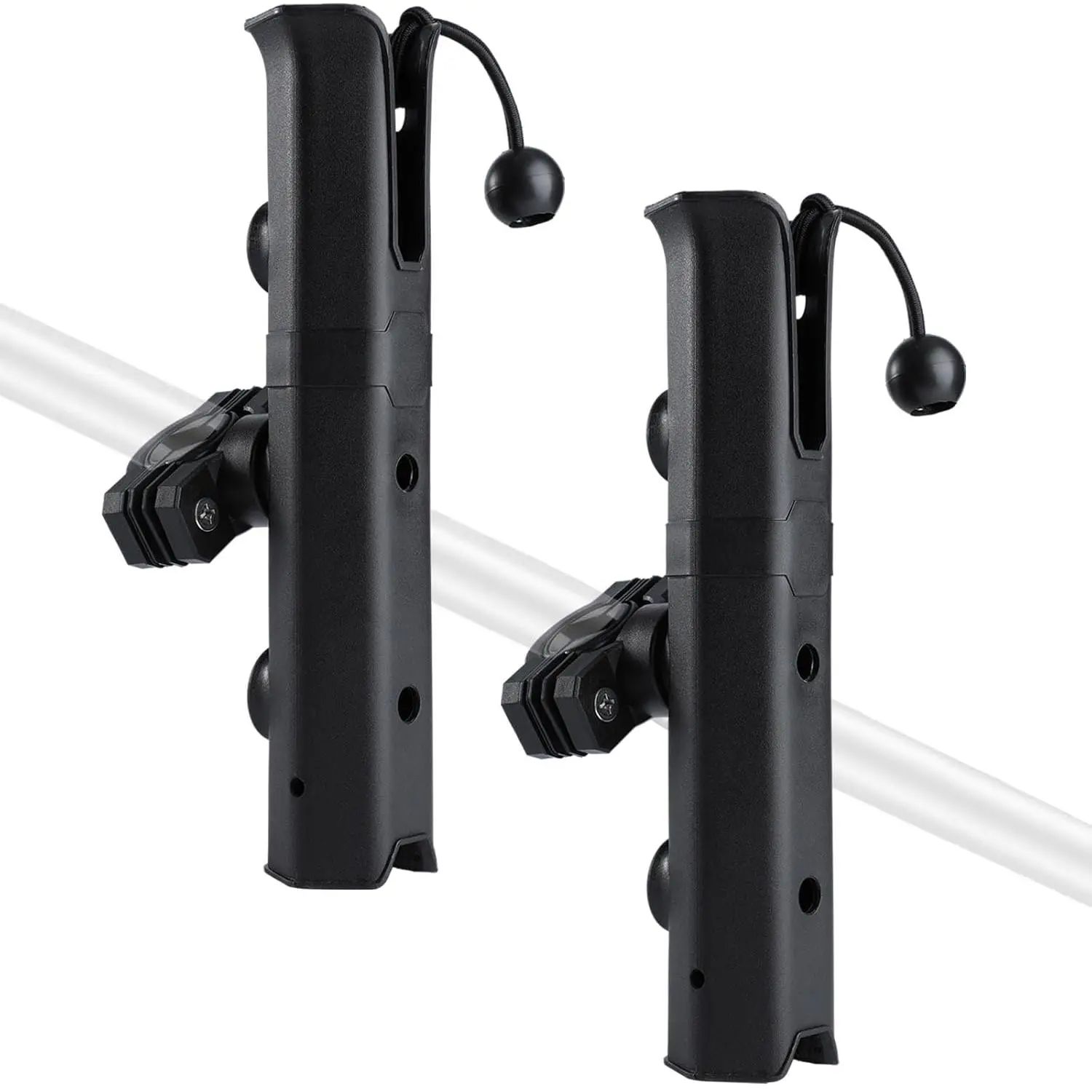 Clamp-On Fishing Rod Holder, Adjustable Pole Mount with Protective Rubber Insert for Bicycles, Motorcycles, Golf Carts & Beach Wagons, Motorcycle, Atv, Bike Rack, Rod Compatible, Rod And Reel Accessories