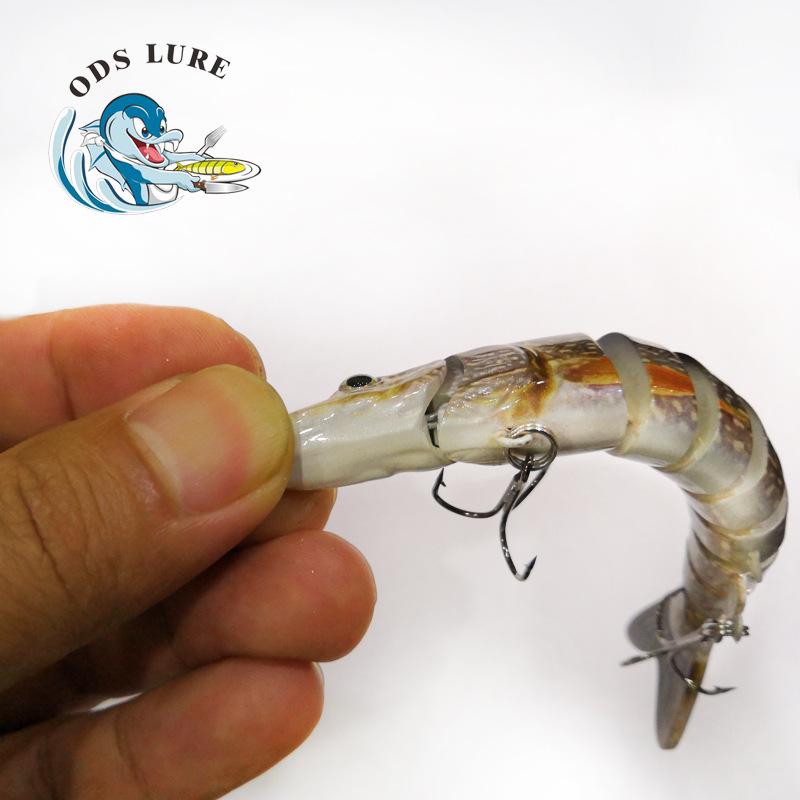 9 Segments Jointed Fishing Lure 130mm 17g Hard Bait Sinking Swimbait Realistic Multi Jointed Lure for Pike Bass Musky Freshwater Fishing Lures