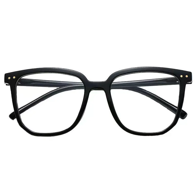 Black to Clear Gradient Square Blue Light Blocking Glasses, Anti Eyestrain Eyewear for Men and Women, Can Be Fitted with Prescription Lenses, Fashion Eyeglasses for Daily Use