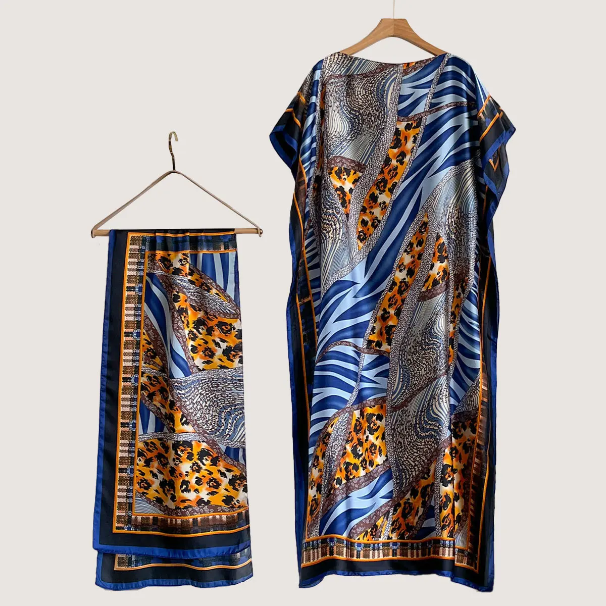 50-Blue Leopard Print