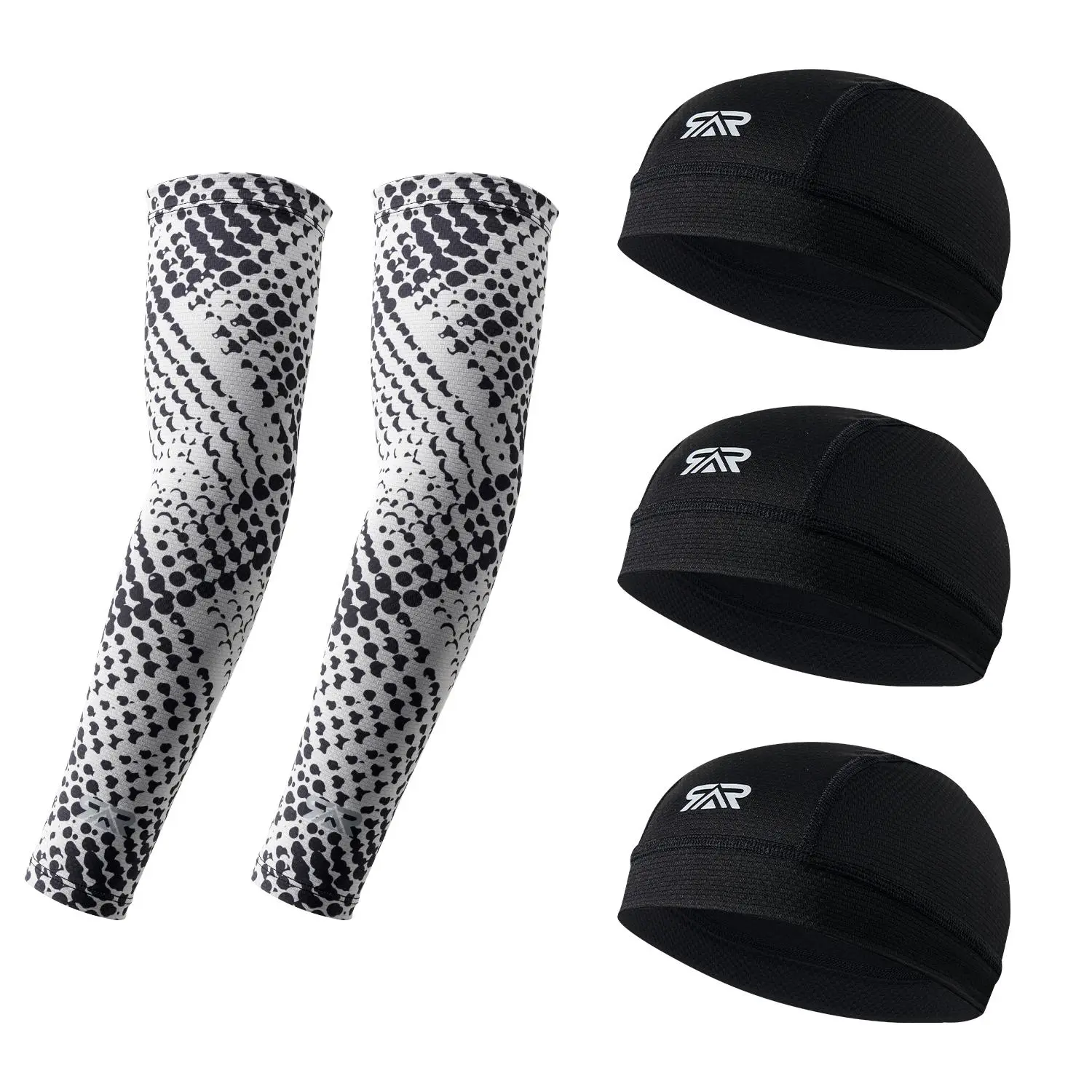 3 black + 2 geometric sleeves