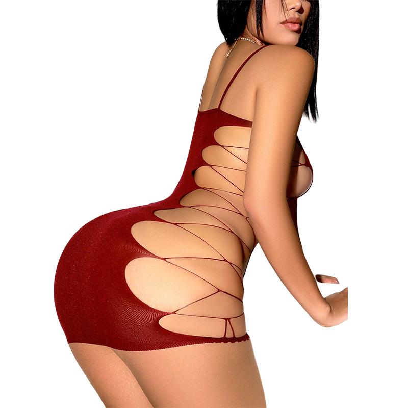 One-piece hollow fishnet lingerie YD2427