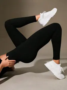 Seamless Yoga Pants, 25 Inches, High Waist Thick Style, Abdominal Control, Ideal for Workouts, Fashionable and Comfortable