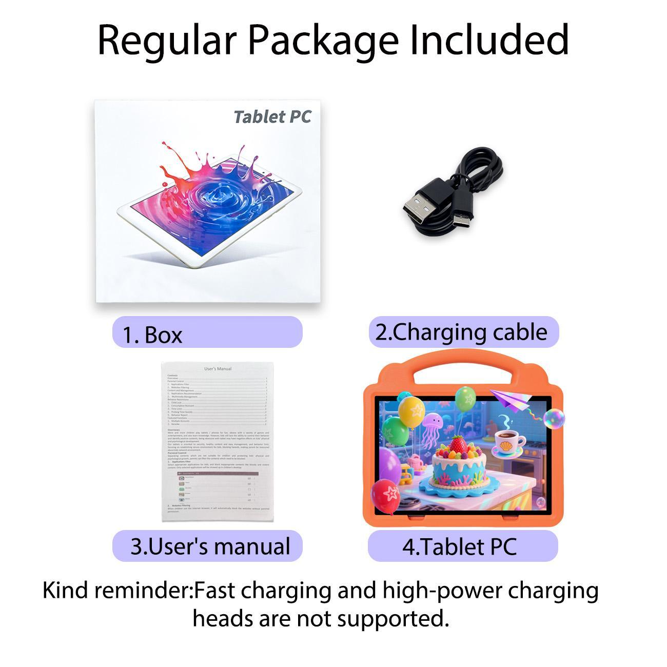 10.1 Inch Android Tablet, Touchscreen Tablet, 3G Call Tablet with Shockproof Case, Learning & Game Mode Tablet, Ideal Gift for Holiday & Birthday