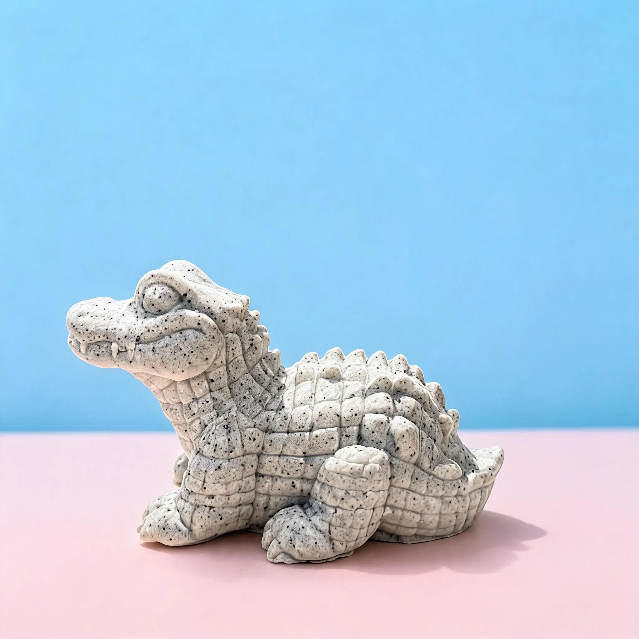 Cute Resin Alligator Figurine, Natural Fresh Style, Dual Color Options, Stone Texture, Desktop/bookshelf Decor, Warm and Cozy Decoration