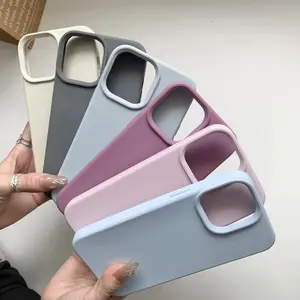Liquid Silicone Case For Apple iPhone 15 16 14 13 12 11 17 Pro Max 17 Air 16 Plus Phone Original Official Style Protective Cover bodycam,phone case