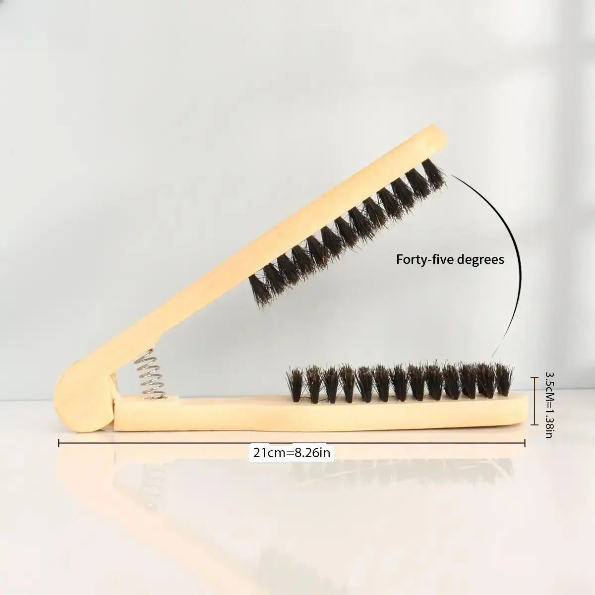 Hair Straightener Comb, V-Shaped Hair Styling Tool, Heat Resistant Wooden Straightening Brush for Women, Anti-Scald Hair Comb for Smooth Frizz-Free Hair, Detangling Styling Comb for Thick Hair, Professional Salon & Home Daily Hair Care
