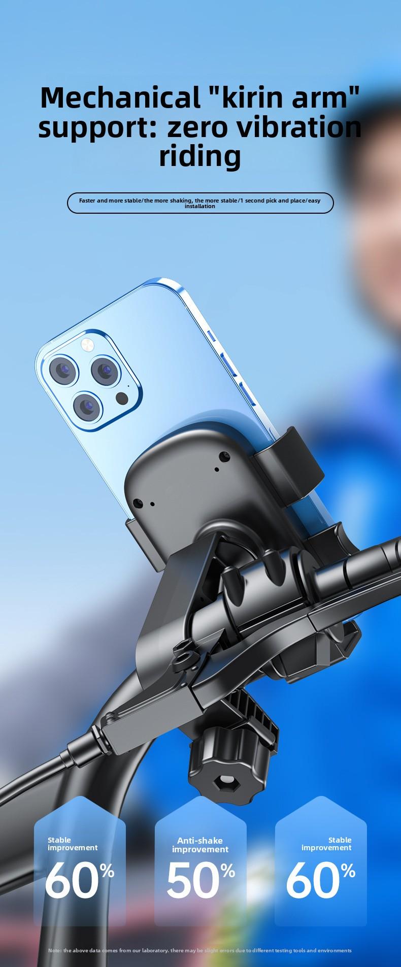 Motorcycle, electric vehicle, mobile phone navigation support, universal for bicycles and electric scooters magnetic mount