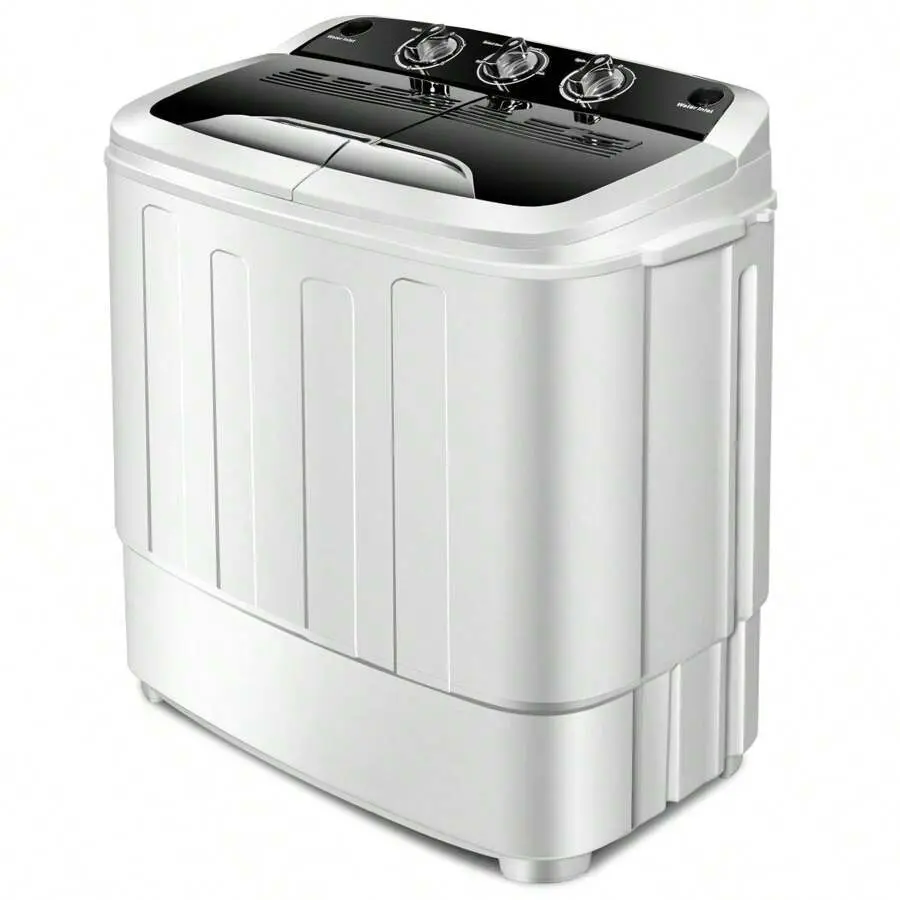 Compact Mini Twin Tub 8lbs Washing Machine Washer Spinner