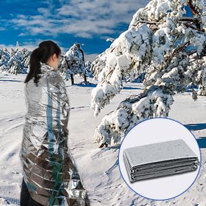 Emergency Mylar Thermal Blankets-Space Blanket Survival Kit Camping Blanket (4-Pack). Perfect for Outdoors, Hiking, Survival, Bug Out Bag, Marathons or First Aid