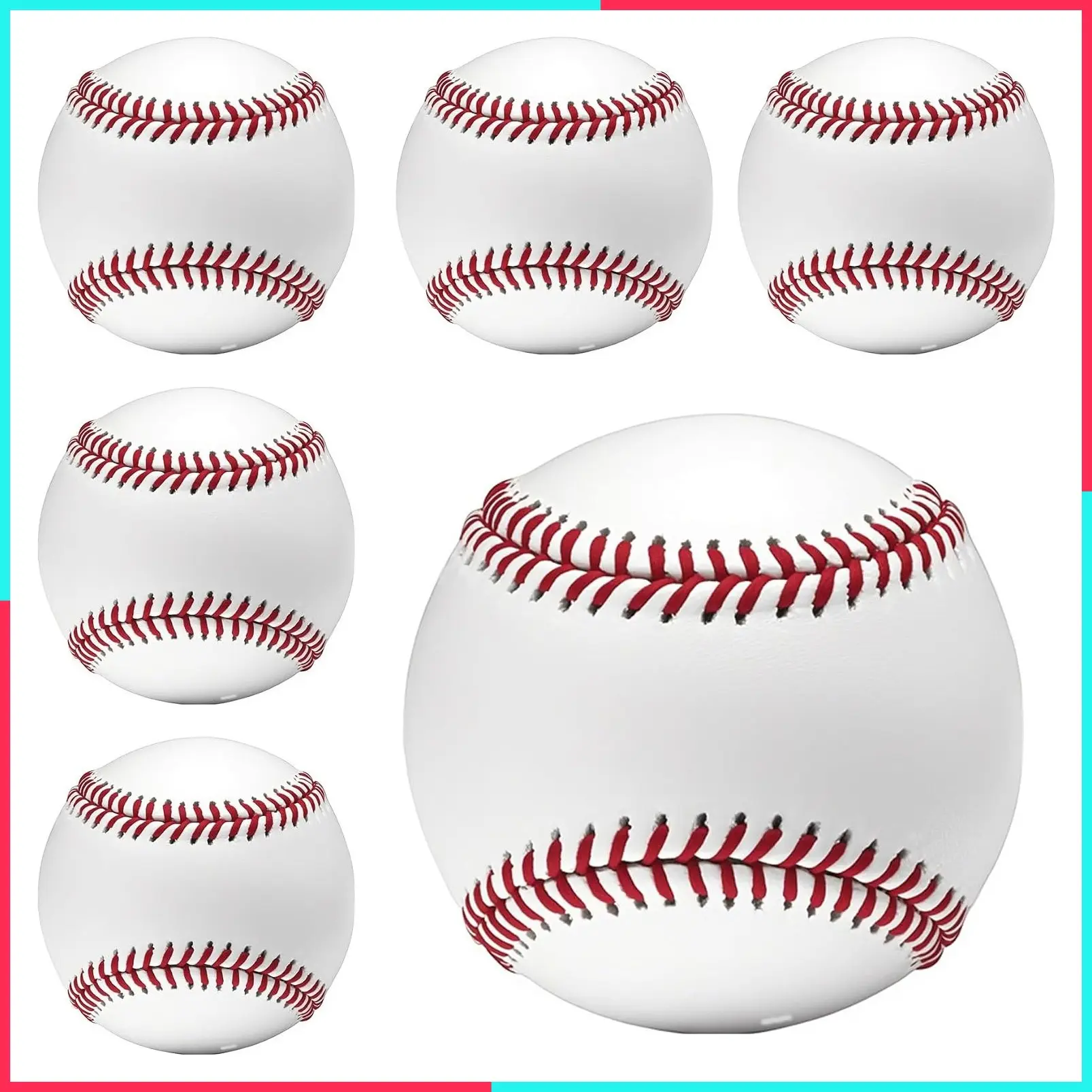 Training Baseballs with Sponge Rubber Core, Reduced Impact Safety Baseballs for Tee Ball Practice, League Play, Pitching, Hitting, Fielding, Autographs & Gifts