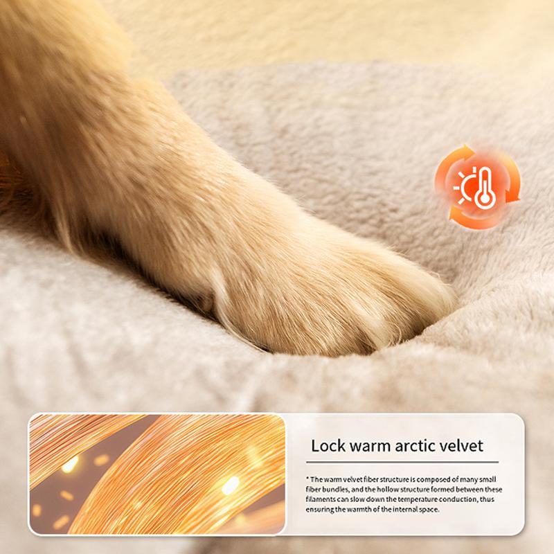 Warm Winter Dog House Mat Detachable Plush Cotton Puppy Shelter Washable Large Dog Bed House Comfortable Winter Cat Bed Castle Dogs Cats Pet Supplies