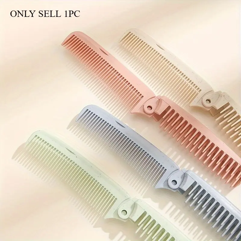 1pc Fine Tooth Double Head Pocket Folding Hair Comb - Comb Type - Portable Travel Hair Comb for Daily Use - Compact, Lightweight, and Durable Design for Easy Styling on-the-go Hair Styling Tools