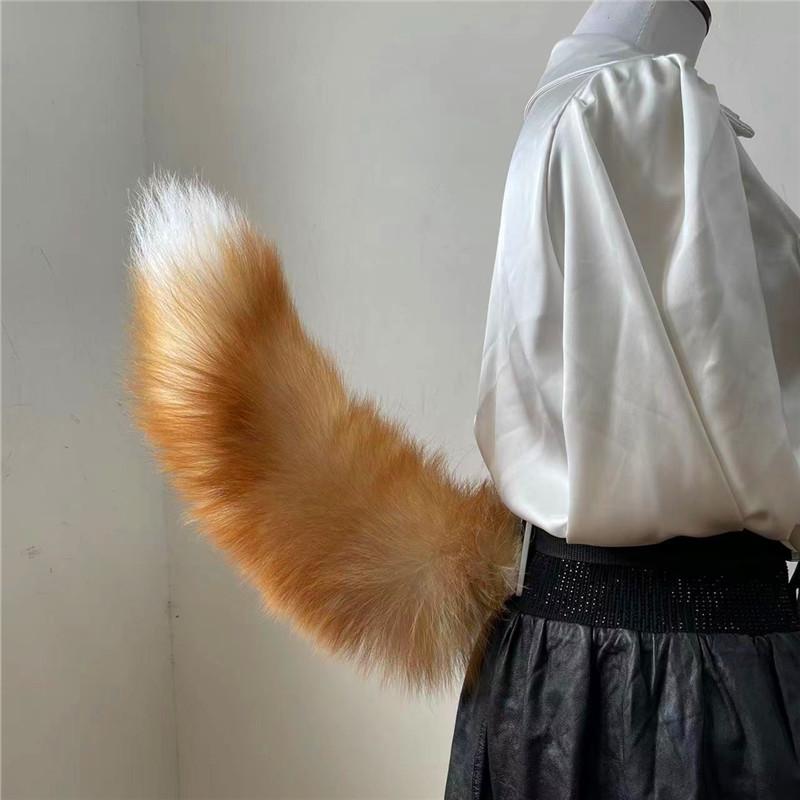 Anime Halloween Fox Tails Plush Cosplay Costume Faux Fur Big Tails Flexible JK Cat Fox Furry Tail Performance Props Fursuit Tail