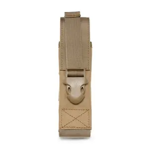 Multiuse Tool Pouch Holster Case Belt Pouch with Adjustable Capacity for Holding Flashlight, Folding Knife, Baton, Hammer-Made of 1680D Nylon Oxford Fabric, Brown Color for Easy Outdoor Carry,Sturdy and durable