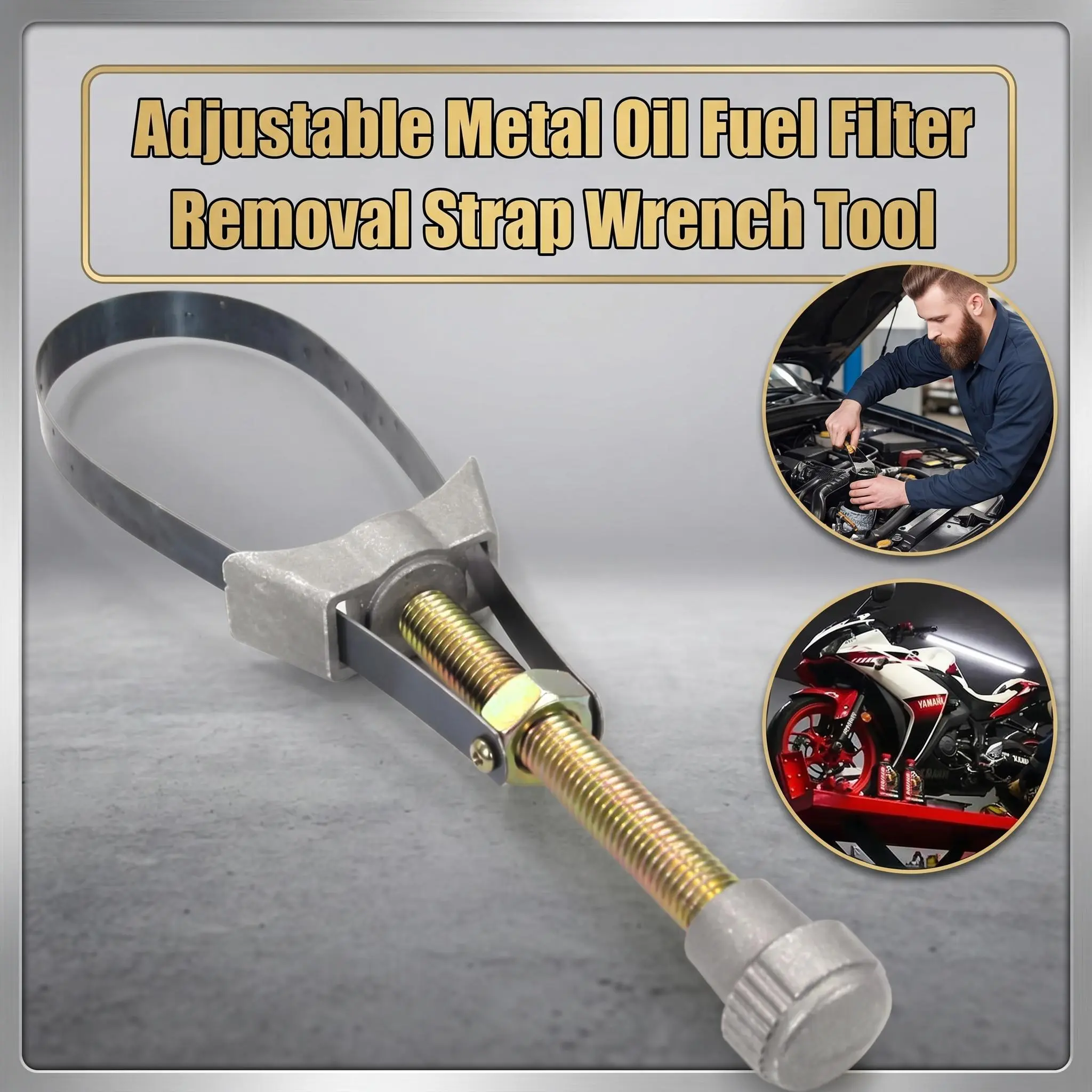 NEW Auto Car Diameter Adjustable Oil Filter Removal Strap Wrench Tool,Car Oil Filter Wrench-YY1