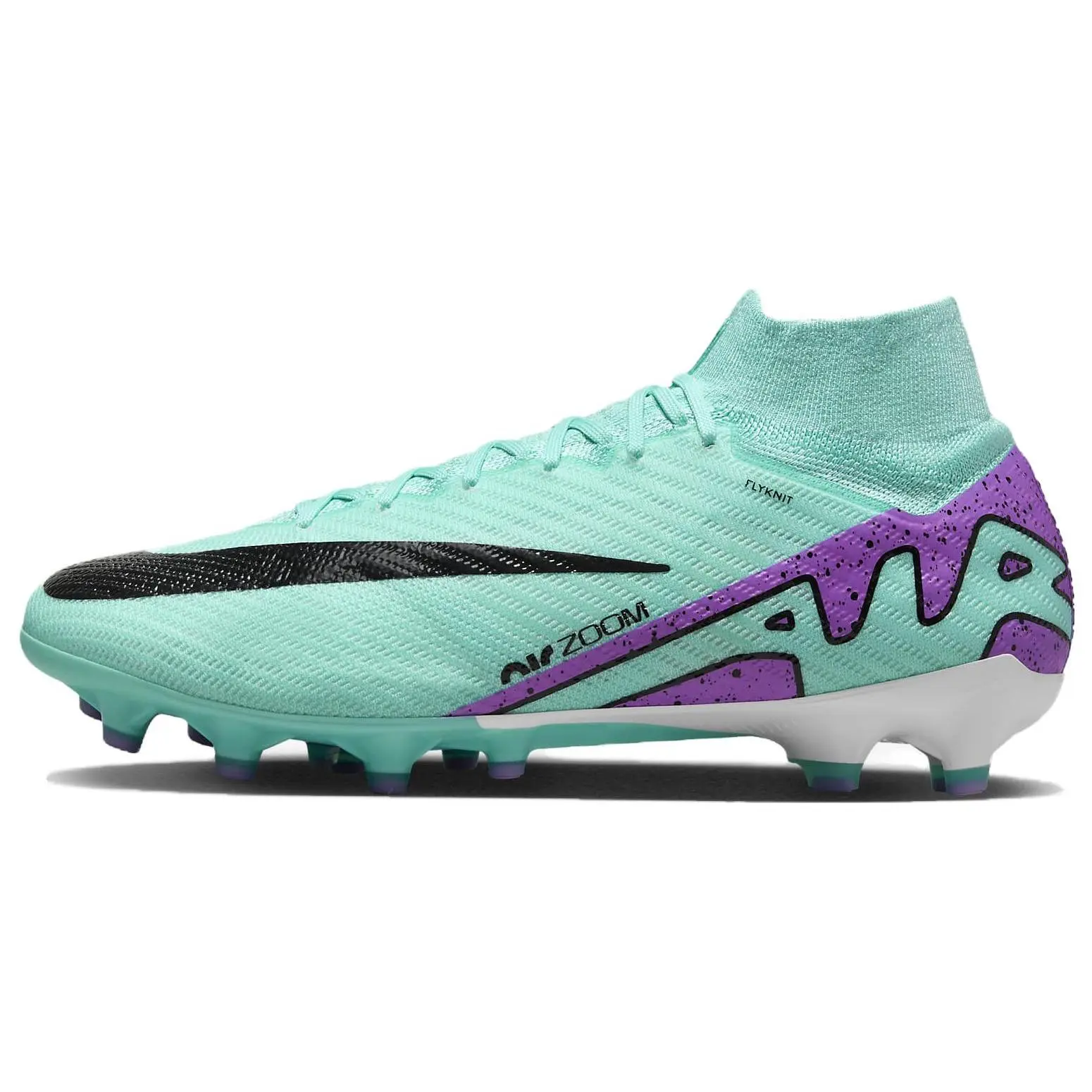 Nike Mercurial Superfly 9 Elite AG Soccer Cleats for Men – Cushioned, Round-Toe, Lace-Up, Non-Slip, Durable Verifiable, with credentials and supporting global authentication