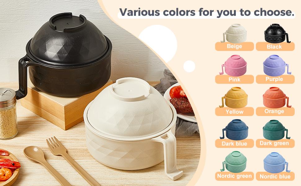 4 Sets Microwave Ramen Cooker Set 33 oz Quick Ramen Bowl Set Microwave Noodle Cooker with Handle Noodle Bowl with Spoon Chopsticks Fork College Dorm Room(Black, Beige, Pink, Purple) Cutlery Oven Tableware Bamboo 4 Sets Microwave Ramen Cooker Set 33 oz Quick Ramen Bowl Set Microwave Noodle Cooker with Handle Noodle Bowl with Spoon Chopsticks Fork College Dorm Room(Black, Beige, Pink, Purple) Cutlery Oven Tableware Bamboo