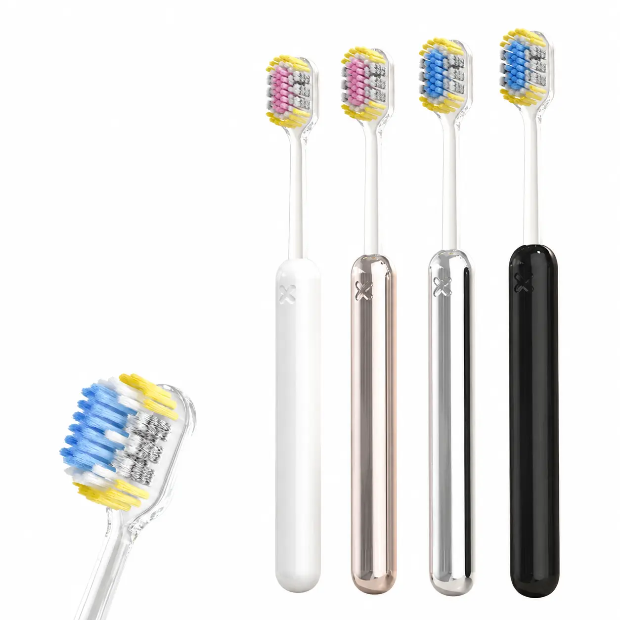 Premium Ergonomic Adult Toothbrush with Spiral-Designed Soft Bristles, Olive-Shaped Contoured Head, Enhanced Gum Care, Flexible Neck, and Gentle Yet Effective Cleaning for Daily Oral Hygiene
