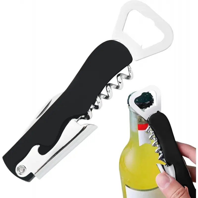 upgrade 2 Pack cork screw wine bottle opener lever Stainless Steel 4in1 wing corkscrew manual screws for bottles openers