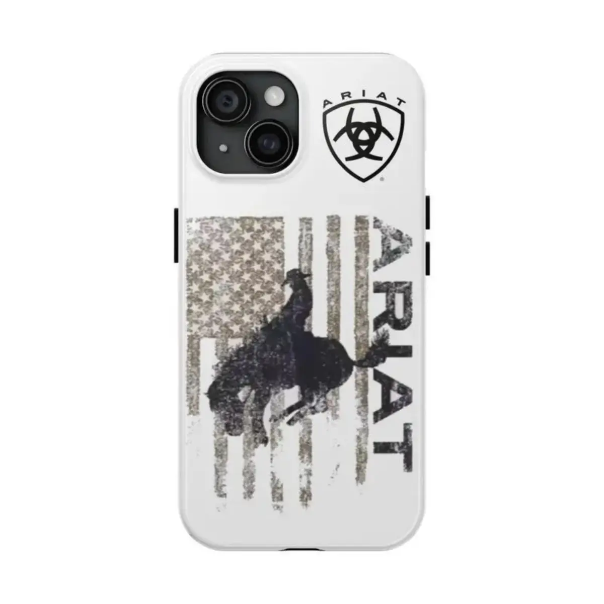 Cool Ariat Bull Rider Gift For Him Glossy Phone Case For IPhone 17-11, Pro Max, Pro Plus, and Samsung S26-23 Safety Two-In-One Case