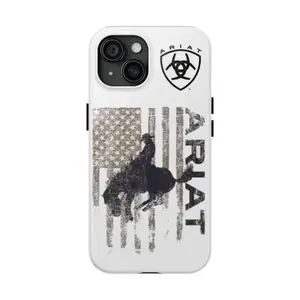 Cool Ariat Bull Rider Gift For Him Glossy Phone Case For IPhone 17-11, Pro Max, Pro Plus, and Samsung S26-23 Safety Two-In-One Case