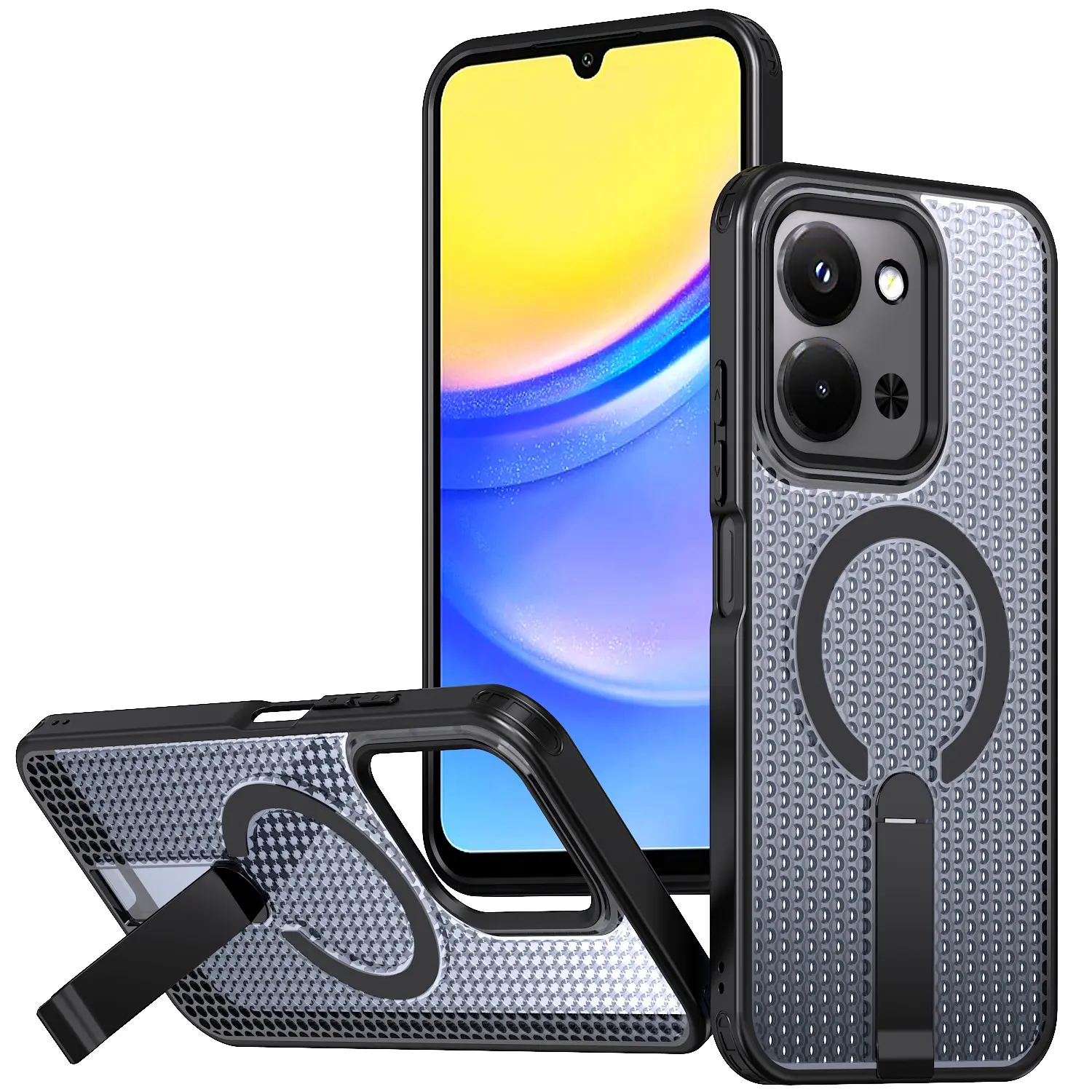 Redmi 15C Phone Case with Stand, Magnetic Charging Protection Cover, Durable Design, Perfect Fit for Redmi 15C, Essential Accessory