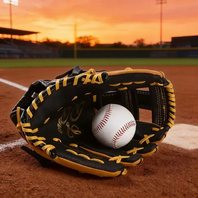 Leather Baseball Glove for Adults & Teens, Soft Leather Material, Ideal for Outdoor Sports & Daily Training, Durable Design for Long-Lasting Use