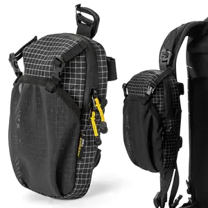 Minimalist Versatile Outdoor Extension Pouch - Wear-Resistant Nylon Bag for Backpack Strap, Water Bottle & Phone Storage, Ideal for Running, Camping