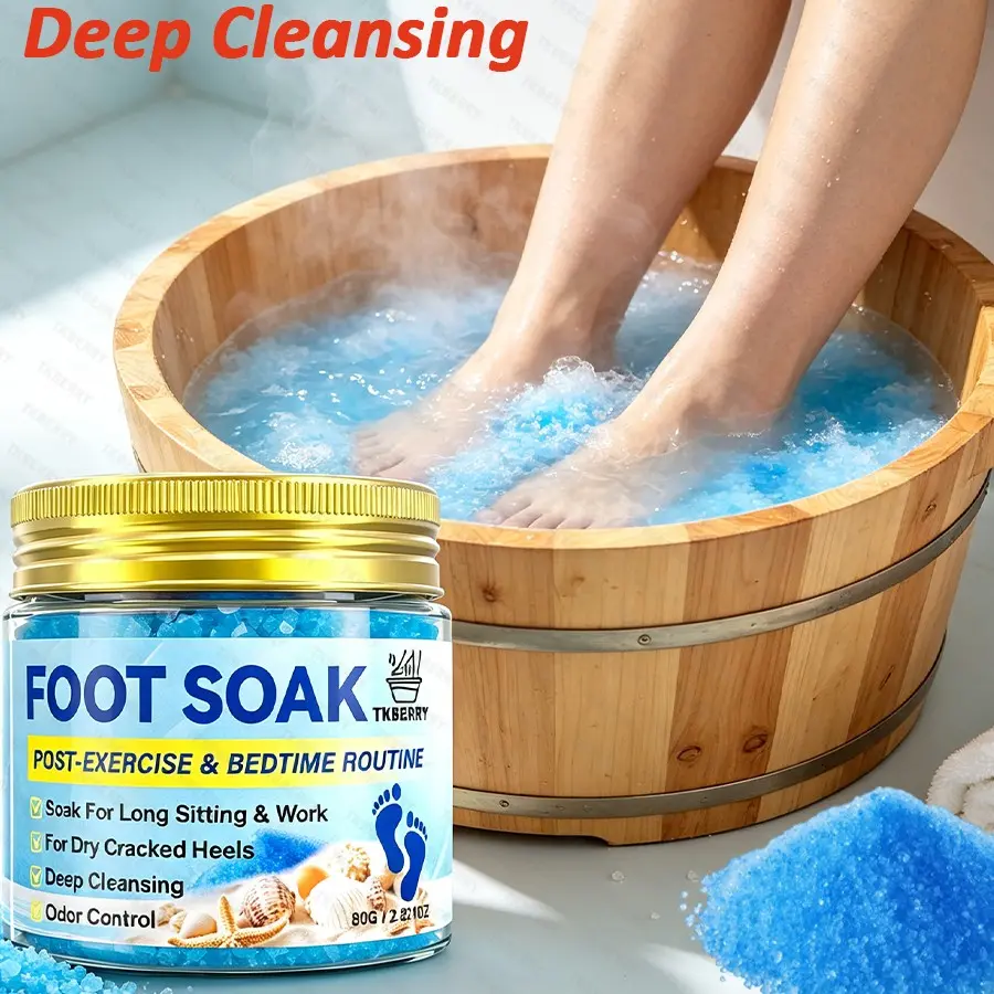 80G Foot Bath sea Salt,Hypoallergenic Sea Salt for Deep Cleansing,Moisturizing Softens Calluses Feet -20-Min Relaxing Soak for Dry Feet,Post-Exercise&Bedtime Routine,moisturizing comfortable Use,DIY SPA Relaxing Foot Care,Men & Women, Foot care product