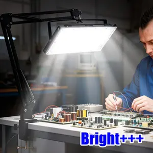 Machine Tool Lamps, Clamp-type Design, with 50/96 High-brightness SMD LED Beads, with USB Plug and Switch 150cm Power Cord. Brightness 6000K, Large Range of High Brightness, Suitable for Workshop Office Desk Lighting.