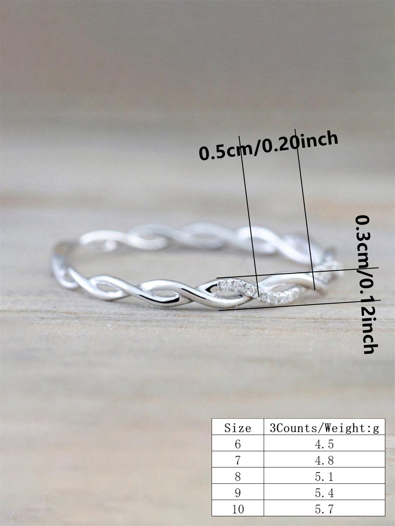 S925 Sterling Silver Ring, Twist Design Rhinestone Decorated Ring for Women As Gifts, Statement Ring, Fashion Jewelry for Party, Daily Decor, Trendy All-match & Exquisite Jewelry for Birthday Gift, with Box, Fall Outfits, Fall Freshness