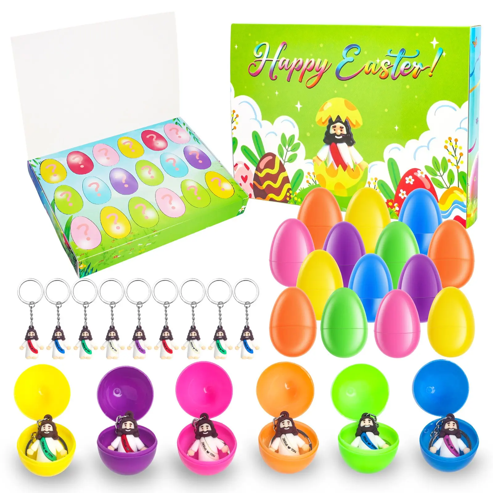 Easter 18-Piece Egg Set Blind Box, Perfect for Festival Surprises, Ideal Gift for Family Time, Create Memorable Moments Together