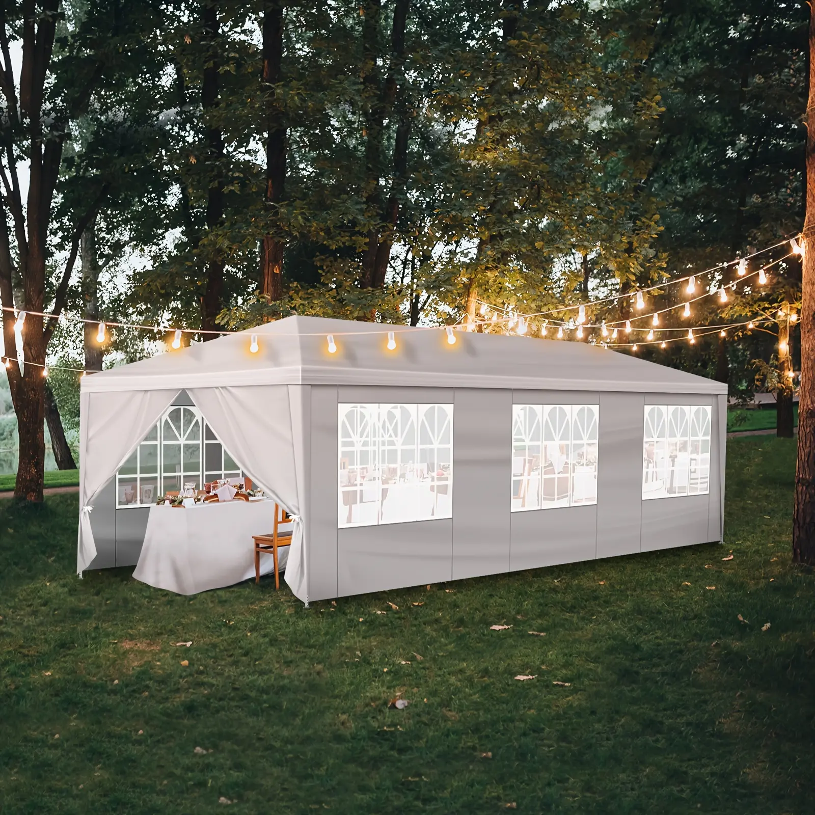 10'X30' Canopy Tent Party Wedding Tent with 0/5/7/8 Removable Sidewalls Waterproof Canopy Patio Wedding Gazebo