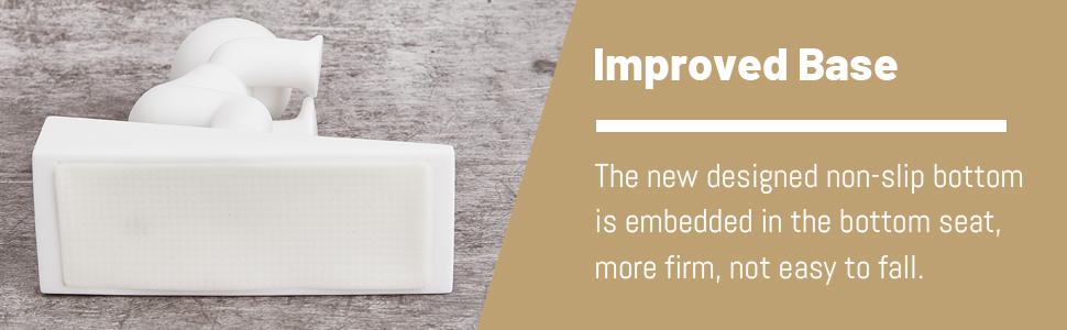 Cute Door Stopper Wedge, Non-Slip Door Stops for Bottom of Door, Keep Doors Open for Kids Pets, White 1 Pack