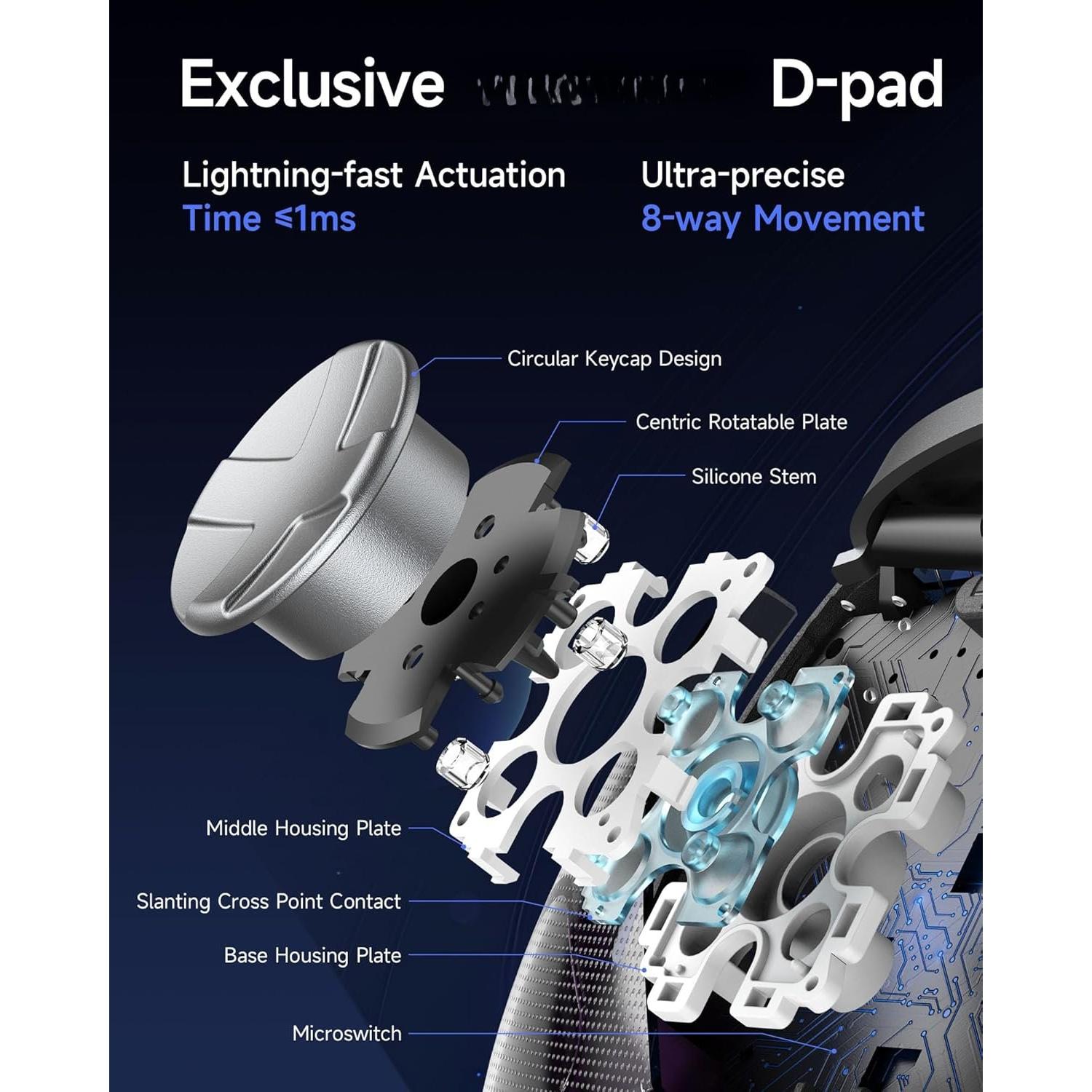 D10   Controller - TMR Anti-Drift Joysticks, Dual-Mode Triggers, 1000Hz Polling, Mechanical Buttons, RGB -  Gamepad for PC//Switch2/iOS/Android with  Dock