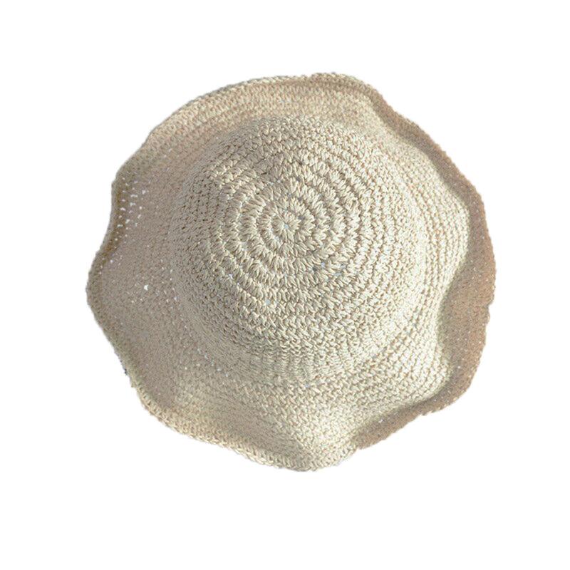 Women's Summer Sun Hat, Wide Brim Straw Hat in Solid Color, Foldable Beach & Travel Hat, TikTok Viral  Hat Dupe, Lightweight Sun Protection Accessory